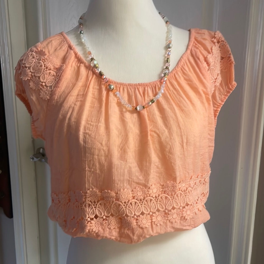Sherbet Orange Top, Crop